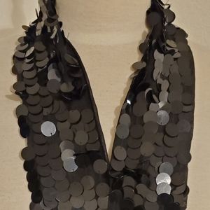 **SALE** BLACK Sequin Scarf